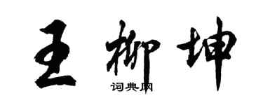 胡問遂王柳坤行書個性簽名怎么寫