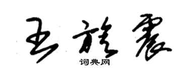 朱錫榮王旋震草書個性簽名怎么寫