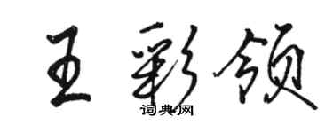 駱恆光王彩領行書個性簽名怎么寫