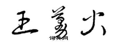 曾慶福王蔓火草書個性簽名怎么寫