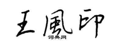 王正良王風印行書個性簽名怎么寫