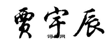胡問遂賈宇辰行書個性簽名怎么寫