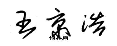 朱錫榮王京浩草書個性簽名怎么寫