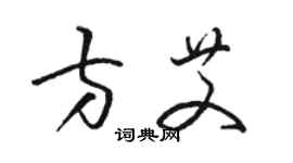 駱恆光方艾草書個性簽名怎么寫