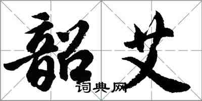 胡問遂韶艾行書怎么寫