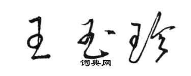 駱恆光王玉珍草書個性簽名怎么寫