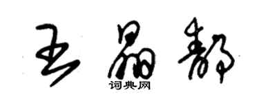 朱錫榮王晶靜草書個性簽名怎么寫