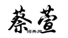 胡問遂蔡萱行書個性簽名怎么寫