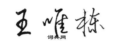 駱恆光王唯棟行書個性簽名怎么寫