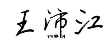 王正良王沛江行書個性簽名怎么寫