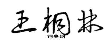 曾慶福王桐林草書個性簽名怎么寫