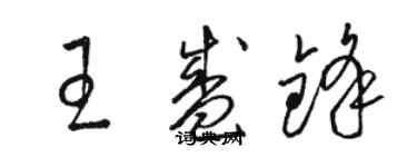 駱恆光王盛鋒草書個性簽名怎么寫