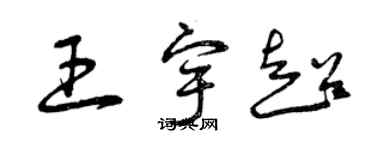 曾慶福王宇超草書個性簽名怎么寫