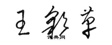 駱恆光王彩革草書個性簽名怎么寫