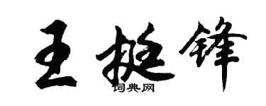 胡問遂王挺鋒行書個性簽名怎么寫