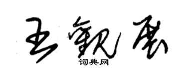 朱錫榮王觀展草書個性簽名怎么寫