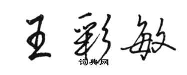 駱恆光王彩敏行書個性簽名怎么寫