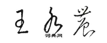 駱恆光王水農草書個性簽名怎么寫