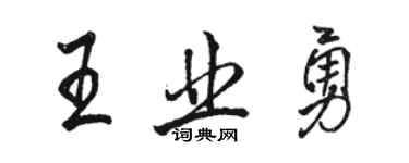駱恆光王業勇行書個性簽名怎么寫