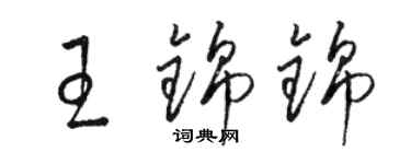 駱恆光王錦錦草書個性簽名怎么寫