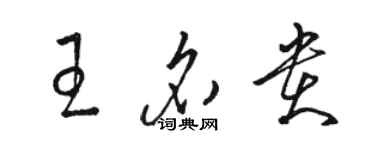 駱恆光王名貴草書個性簽名怎么寫