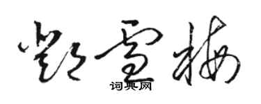 駱恆光鄧雪梅草書個性簽名怎么寫