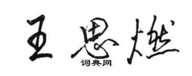 駱恆光王思燃行書個性簽名怎么寫