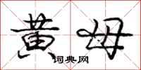 龐中華黃母行書怎么寫