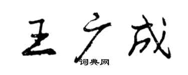 曾慶福王廣成行書個性簽名怎么寫