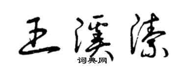曾慶福王溪潔草書個性簽名怎么寫