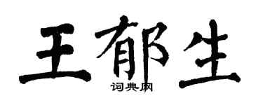 翁闓運王郁生楷書個性簽名怎么寫
