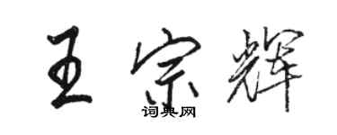 駱恆光王宗輝行書個性簽名怎么寫