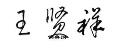 駱恆光王賢祥草書個性簽名怎么寫