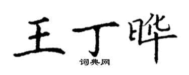 丁謙王丁曄楷書個性簽名怎么寫