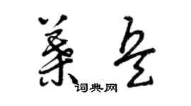 曾慶福葉兵草書個性簽名怎么寫