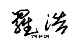 朱錫榮羅浩草書個性簽名怎么寫