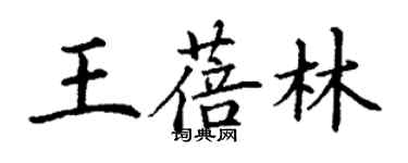 丁謙王蓓林楷書個性簽名怎么寫