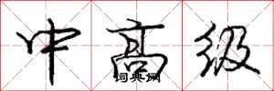 龐中華中高級行書怎么寫