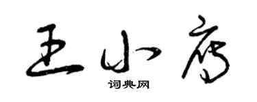 曾慶福王小雁草書個性簽名怎么寫