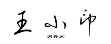 梁錦英王小印草書個性簽名怎么寫