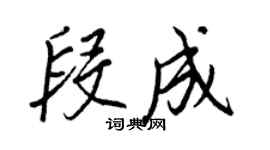 王正良段成行書個性簽名怎么寫