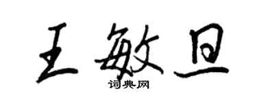 王正良王敏旦行書個性簽名怎么寫