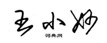 朱錫榮王小妙草書個性簽名怎么寫