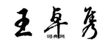 胡問遂王卓雋行書個性簽名怎么寫