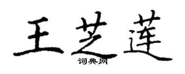 丁謙王芝蓮楷書個性簽名怎么寫