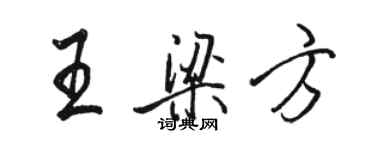 駱恆光王梁方行書個性簽名怎么寫