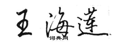 駱恆光王海蓮行書個性簽名怎么寫