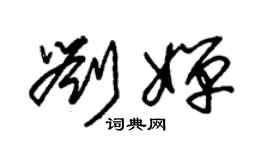 朱錫榮劉嬋草書個性簽名怎么寫