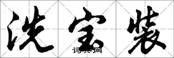 胡問遂洗寶裝行書怎么寫