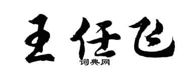 胡問遂王任飛行書個性簽名怎么寫